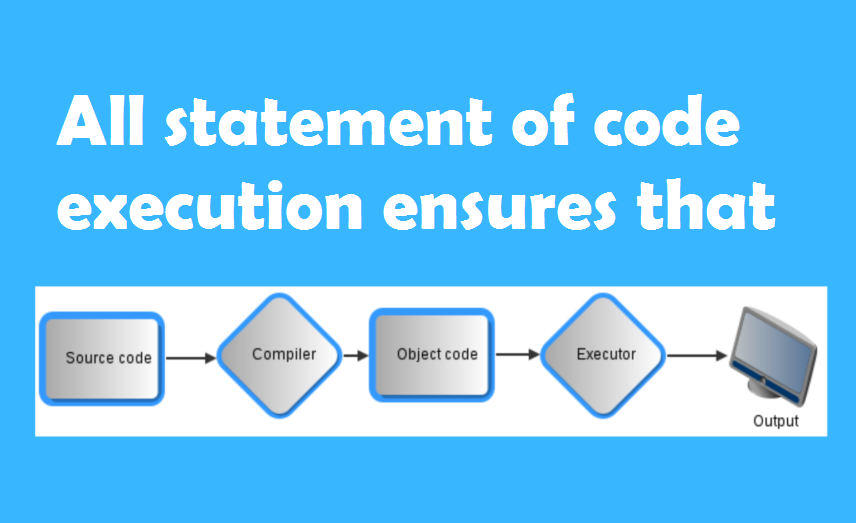 All statement of code execution ensures that