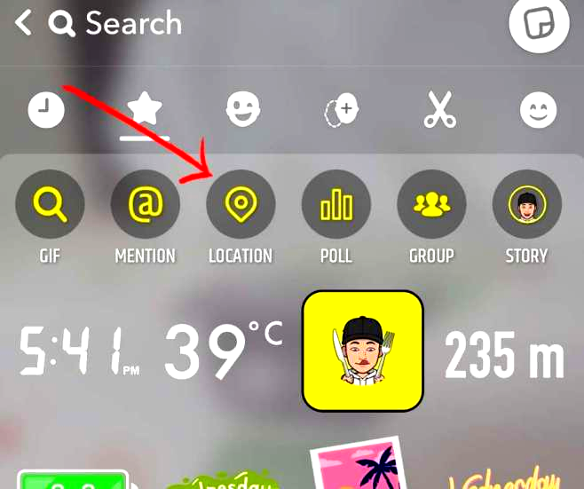 How to add location in snapchat