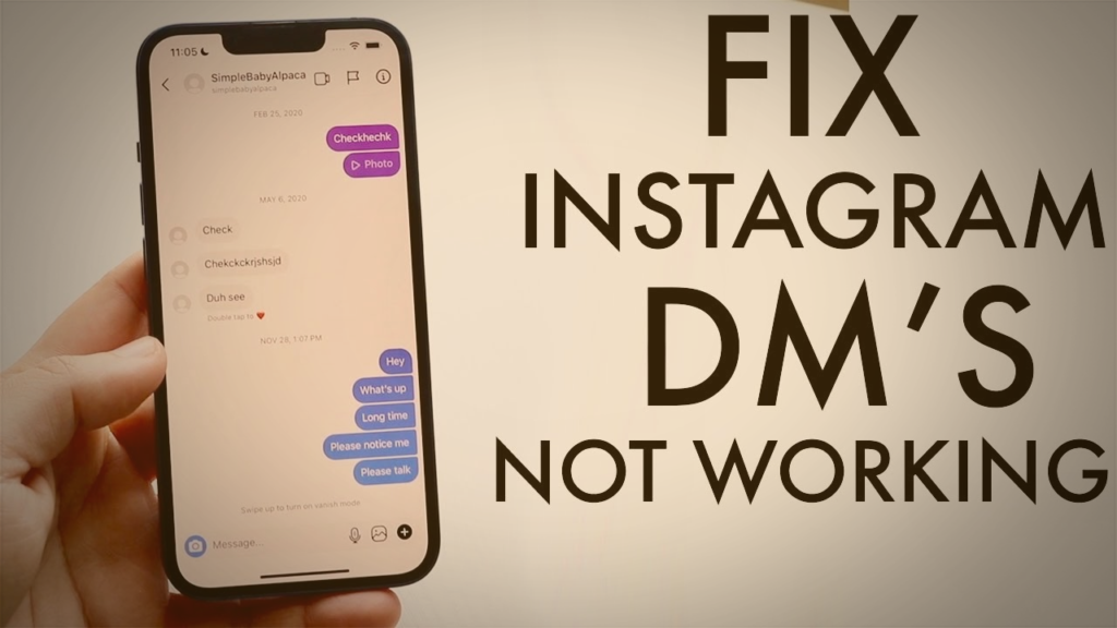 Instagram dm not working