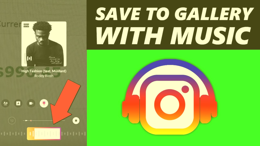 how to save instagram story with music