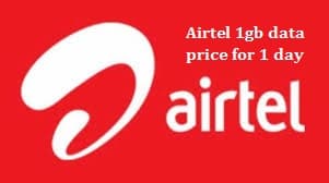 airtel 1gb data price for 1 day