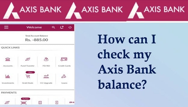 axis bank balance check number