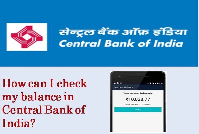 central bank of india balance check